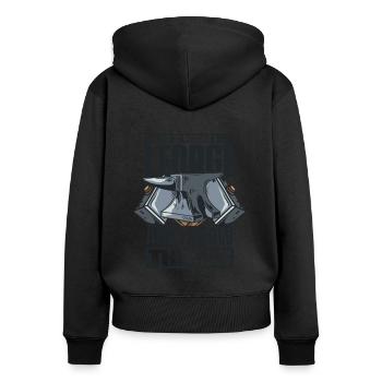 I Forge And I Know Things Anvil Hobby Legend - Women's Premium Organic Zip Hoodie - black - Back - Julia (174cm)