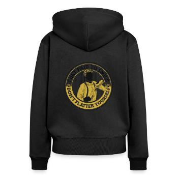 I Get Paid To Smile Don't Flutter Yourself - Women's Premium Organic Zip Hoodie - black - Back - Julia (174cm)
