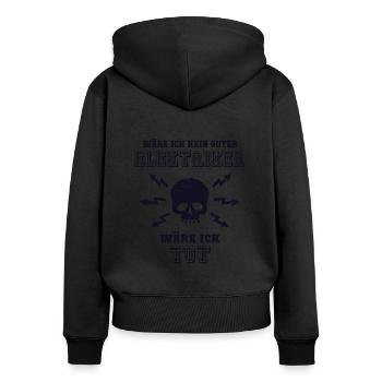 Guter Elektriker Elektroinstallateur Elektroniker - Frauen Premium Bio Zip Hoodie - Schwarz - Hinten - Julia (174cm)