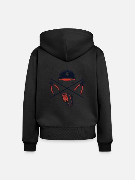 Ingénieur électricien Électricien Électronicien - Sweat à capuche zippé Premium bio Femme - noir