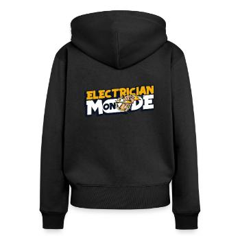 Electrician Mode On Electrical Engineer Electronics Technician - Women's Premium Organic Zip Hoodie - black - Back - Julia (174cm)