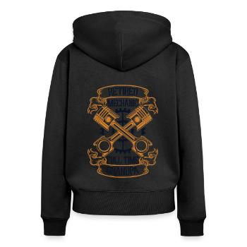 Retired Mechanic Full Time Grandpa Master Motor Vehicle - Women's Premium Organic Zip Hoodie - black - Back - Julia (174cm)