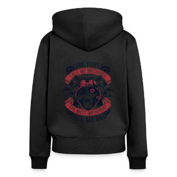 Some People Call Me Mechanic Most Important Call - Women's Premium Organic Zip Hoodie - black - Back - Julia (174cm)