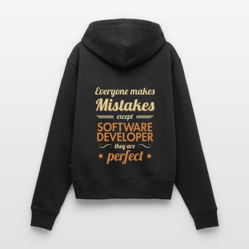 Software Developer are Perfect Developer Coder Frauen Premium Bio Zip Hoodie