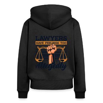 Les avocats ont l’impression d’être trop prétendument des conseillers juridiques - Sweat à capuche zippé Premium bio Femme - noir - Dos - Julia (174cm)