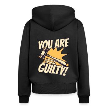 Sie sind schuldig, Rechtsberater, Generalstaatsanwalt - Frauen Premium Bio Zip Hoodie - Schwarz - Hinten - Julia (174cm)