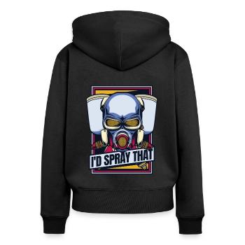 Je pulvérisais ce véhicule voiture pulvériser voiture automobile - Sweat à capuche zippé Premium bio Femme - noir - Dos - Julia (174cm)