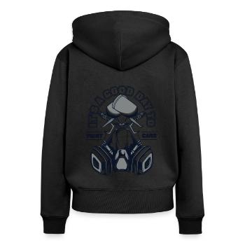 Bonne journée pour peindre des voitures Automobile Véhicule Voiture - Sweat à capuche zippé Premium bio Femme - noir - Dos - Julia (174cm)