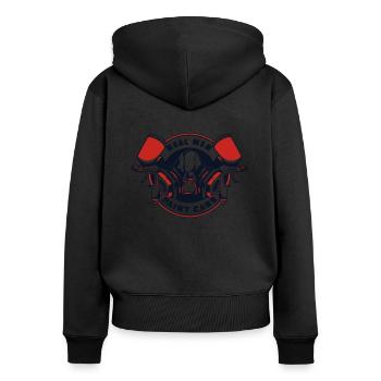 Vrais Hommes Peinture Voitures Véhicule Voiture Spray Automobile - Sweat à capuche zippé Premium bio Femme - noir - Dos - Julia (174cm)