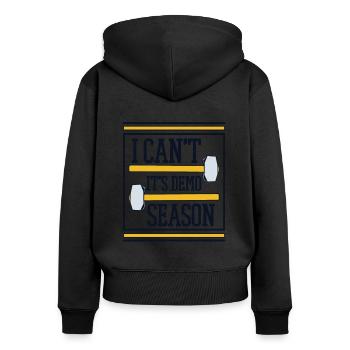 Es ist Demo-Saison Home Improvement Experts House - Frauen Premium Bio Zip Hoodie - Schwarz - Hinten - Julia (174cm)