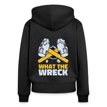 Was The Wreck Home Improvement Experts House - Frauen Premium Bio Zip Hoodie - Schwarz - Hinten - Julia (174cm)