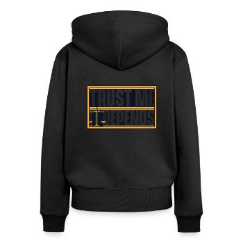 Trust Me It Depends Law School University Law - Women's Premium Organic Zip Hoodie - black - Back - Julia (174cm)
