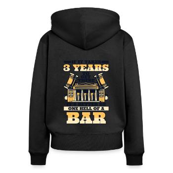 It's Better Be One Hell Of A Bar University Law - Women's Premium Organic Zip Hoodie - black - Back - Julia (174cm)