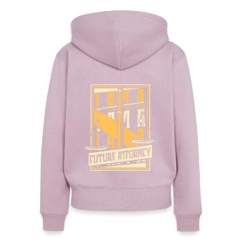 Ich bin ein zukünftiger Anwalt Rechtswissenschaften Juristische Fakultät - Frauen Premium Bio Zip Hoodie - Altrosa - Hinten - Julia (174cm)