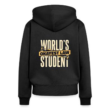 Die besten Jurastudenten der Welt - Frauen Premium Bio Zip Hoodie - Schwarz - Hinten - Julia (174cm)