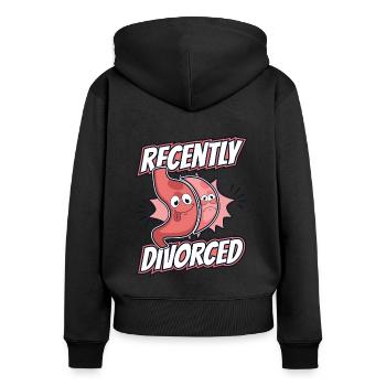 Recently Divorced Gastric Bypass Bariatric - Women's Premium Organic Zip Hoodie - black - Back - Julia (174cm)