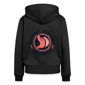 Chirurgie gastrique Warrior Chirurgien gastrique bariatrique - Sweat à capuche zippé Premium bio Femme - noir - Dos - Julia (174cm)