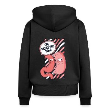 Je t’enfile Bypass gastrique Bariatric Gastrique - Sweat à capuche zippé Premium bio Femme - noir - Dos - Julia (174cm)