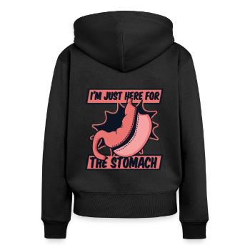 I'm Just Here For The Stomach Gastric Bypass - Women's Premium Organic Zip Hoodie - black - Back - Julia (174cm)