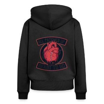 Tout rafistolé et prêt à l’emploi Pacemakers Open - Sweat à capuche zippé Premium bio Femme - noir - Dos - Julia (174cm)
