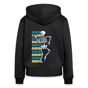 Aww Snap Broken Finger Broken Arm Leg Surgeon - Women's Premium Organic Zip Hoodie - black - Back - Julia (174cm)