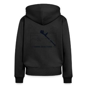 Michelangelo Creation of Adam Bone Fracture Bone - Women's Premium Organic Zip Hoodie - black - Back - Julia (174cm)