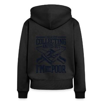 I Could Stop Collecting Knives But Lover Knife - Women's Premium Organic Zip Hoodie - black - Back - Julia (174cm)