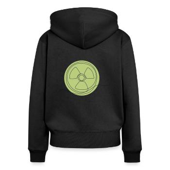 Uran-Kernkraftwerk Lineart Energy - Frauen Premium Bio Zip Hoodie - Schwarz - Hinten - Julia (174cm)