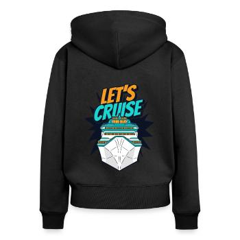 Let’s Cruise Croisière Croisière Croisière de l’équipage - Sweat à capuche zippé Premium bio Femme - noir - Dos - Julia (174cm)