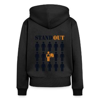 Stand Out Trucker Legends Truckie Lover Truck - Women's Premium Organic Zip Hoodie - black - Back - Julia (174cm)