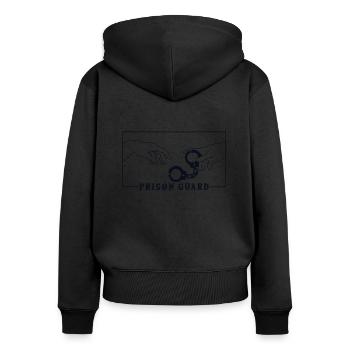 Michelangelo Gründung des Adam Prison Guard Prison - Frauen Premium Bio Zip Hoodie - Schwarz - Hinten - Julia (174cm)