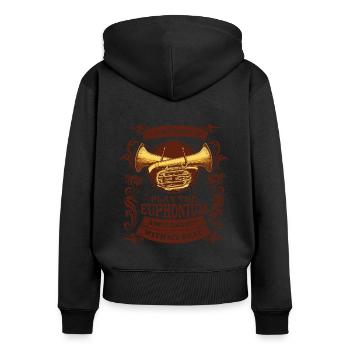 Just Want To Play The Euphonium Instrument Player - Women's Premium Organic Zip Hoodie - black - Back - Julia (174cm)