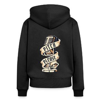 Pitch Please Opéra House Chanteur Ténor Chanteur - Sweat à capuche zippé Premium bio Femme - noir - Dos - Julia (174cm)