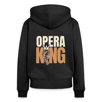Opera King Opera House Tenor Singer Vocalist - Women's Premium Organic Zip Hoodie - black - Back - Julia (174cm)