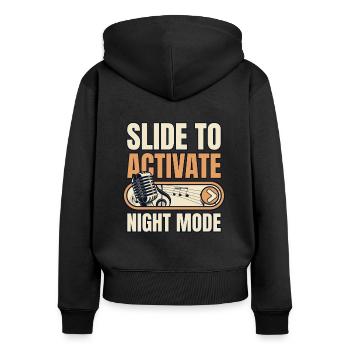 Slide To Activate Night Mode Opera House Lover - Women's Premium Organic Zip Hoodie - black - Back - Julia (174cm)