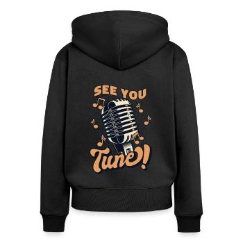 See You Tune Opéra House Chanteur Ténor Chanteur - Sweat à capuche zippé Premium bio Femme - noir - Dos - Julia (174cm)