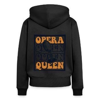Reine de l’opéra Opéra Ténor Chanteur Chanteur - Sweat à capuche zippé Premium bio Femme - noir - Dos - Julia (174cm)