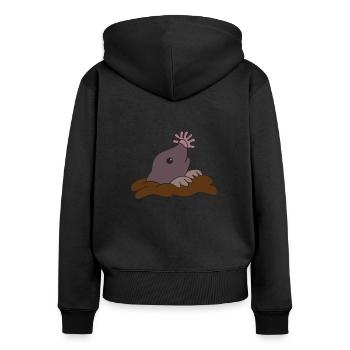 Star Mole Stars Mole Sweet Mole - Women's Premium Organic Zip Hoodie - black - Back - Julia (174cm)
