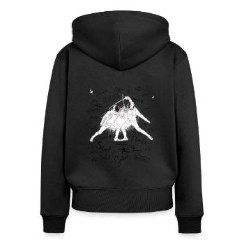Conditions d’escrime Cadeau d’entraînement - Sweat à capuche zippé Premium bio Femme - noir - Dos - Julia (174cm)