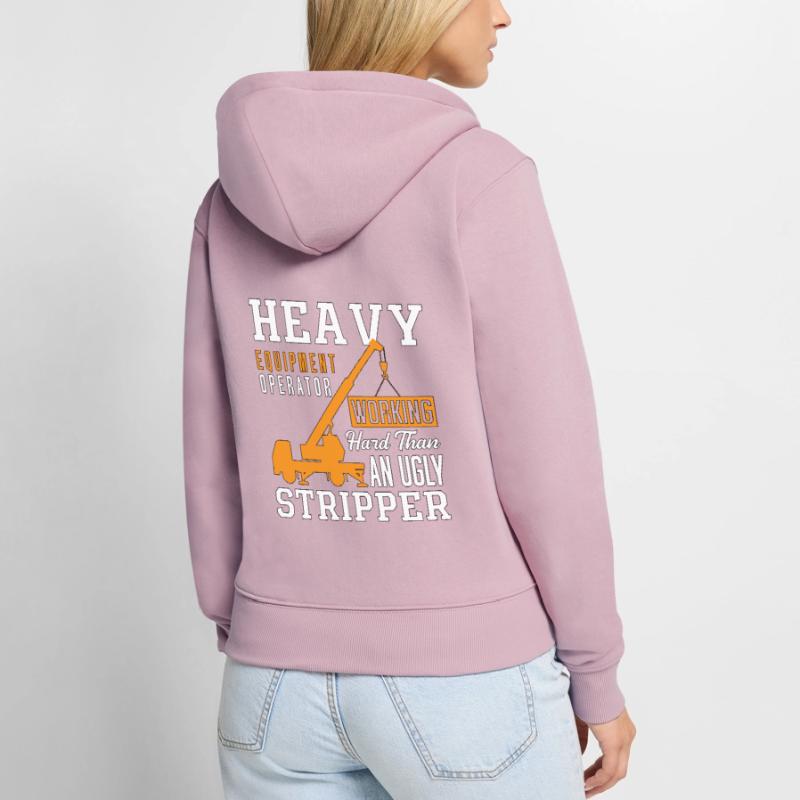 Construction Crane Driver Crane Operator Construction Worker Gift Women's Premium Organic Zip Hoodie