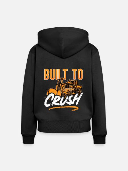 Planierraupe Bagger Bulldozer Bauarbeiter Geschenk - Frauen Premium Bio Zip Hoodie - Schwarz