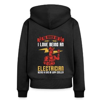 Electronics Repair As Much As I Love Repair Worker - Women's Premium Organic Zip Hoodie - black - Back - Julia (174cm)