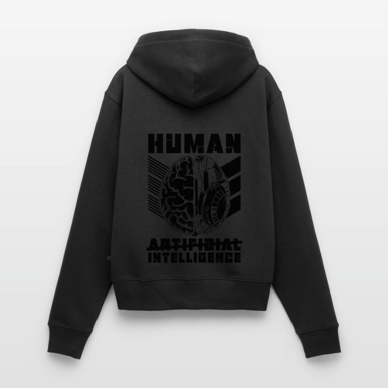 Human Artificial Intelligence Technology Robotics Women's Premium Organic Zip Hoodie