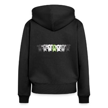 Agenda Flag Pride LGBTQ Cute Koala - Women's Premium Organic Zip Hoodie - black - Back - Julia (174cm)