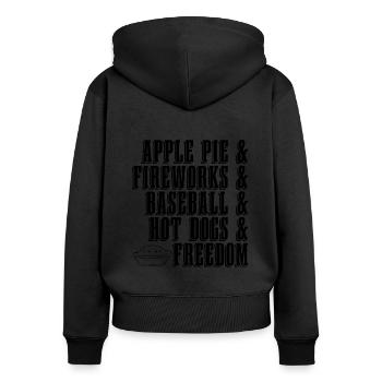 Apple Pie & Fireworks Baking Fruit Apple Pie Lover - Frauen Premium Bio Zip Hoodie - Schwarz - Hinten - Julia (174cm)