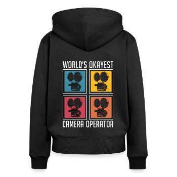 Le film rétro le plus acceptable du monde des cadreurs - Sweat à capuche zippé Premium bio Femme - noir - Dos - Julia (174cm)