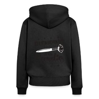 Blending Is My Cardio Cosmetologist Makeup Artists - Women's Premium Organic Zip Hoodie - black - Back - Julia (174cm)