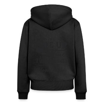I'm A Makeup Artist I Use Cosmetic Make Up Artists - Frauen Premium Bio Zip Hoodie - Schwarz - Hinten - Julia (174cm)