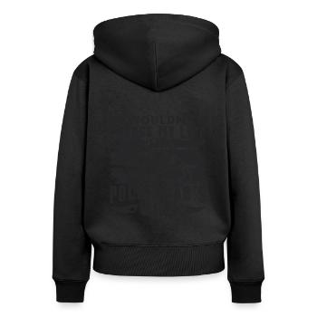 Ne changerait pas ma vie Policier Policiers - Sweat à capuche zippé Premium bio Femme - noir - Dos - Julia (174cm)