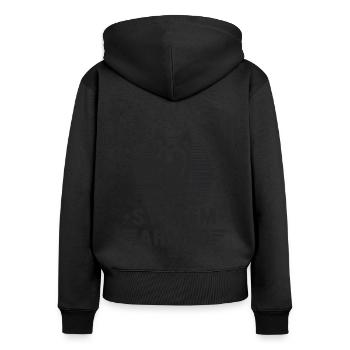 System Armed Police Dog Canine Malinois Lover - Frauen Premium Bio Zip Hoodie - Schwarz - Hinten - Julia (174cm)
